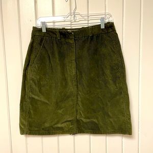 Dark Green Corduroy Skirt